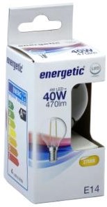 Chargez l'image dans la visionneuse de la galerie, Enzo energetic led kogel e14 4-40w 2700k filament helder - 2720220