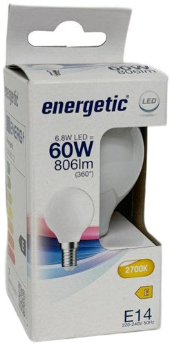 ギャラリービューアに画像をロードする, Enzo energetic led kogel e14 6,8-60w 2700k filament mat - 2720622
