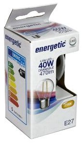 Laden Sie das Bild in Galerie -Viewer, Enzo energetic led kogel e27 4,2-40w 2700k filament helder dimbaar - 2720270