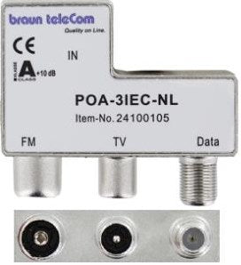 Afbeelding laden in galerijviewer, Enzo braun telecom radio-tv-modem verdeler poa 3 iec-nl - 2080030