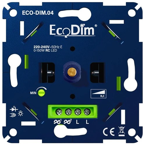 Chargez l'image dans la visionneuse de la galerie, Enzo ecodim led dimmer 0-150w fase afsnijding - inbouw - eco-dim.04 - 4355410