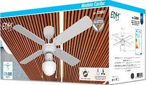 Cargue la imagen en el visor de la galería, Enzo edm plafondventilator 102cm 3 standen 50w wit + lamp - 8652700