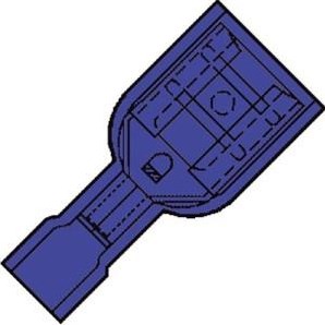Cargue la imagen en el visor de la galería, Enzo kabelschoen vlaksteker female iso blauw 6.3x0.8mm - 4433330