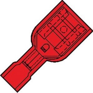 Cargue la imagen en el visor de la galería, Enzo kabelschoen vlaksteker female iso rood 6.3x0.8mm - 4433030