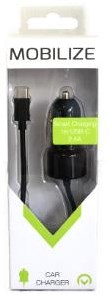 Cargue la imagen en el visor de la galería, Enzo mobilize usb autolader 4200ma zwart + usb-c kabel 9540130