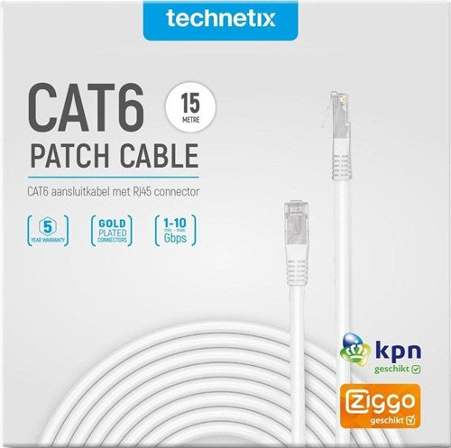 Load image into Gallery viewer, Enzo patchkabel | utp | cat6 | 15m | wit - 2077025