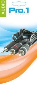 Cargue la imagen en el visor de la galería, Enzo pro-1 audio 3,5 jack stereo ->2 tulp male 5 meter 9201805
