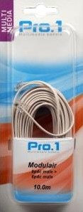 Cargue la imagen en el visor de la galería, Enzo pro-1 modulair 6p4c naar 6p4c wit 10 meter - 9297030