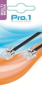 Cargue la imagen en el visor de la galería, Enzo pro-1 modulair 6p4c naar 6p4c zwart 10.0 meter - 9297032