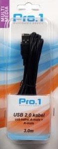 Cargue la imagen en el visor de la galería, Enzo pro-1 usb kabel a-male -> a-male 3 meter - 9280212