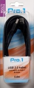 Cargue la imagen en el visor de la galería, Enzo pro-1 usb kabel a-male -> b-male 5 meter - 9280204
