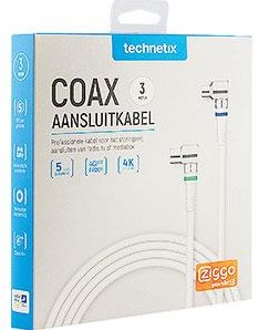 Load image into Gallery viewer, Enzo technetics coax aansluitkabel 3m compleet haakse plug - 2075020