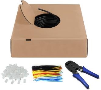 Load image into Gallery viewer, Enzo utp cat6 box 100m grijs massief outdoor set - 1381540
