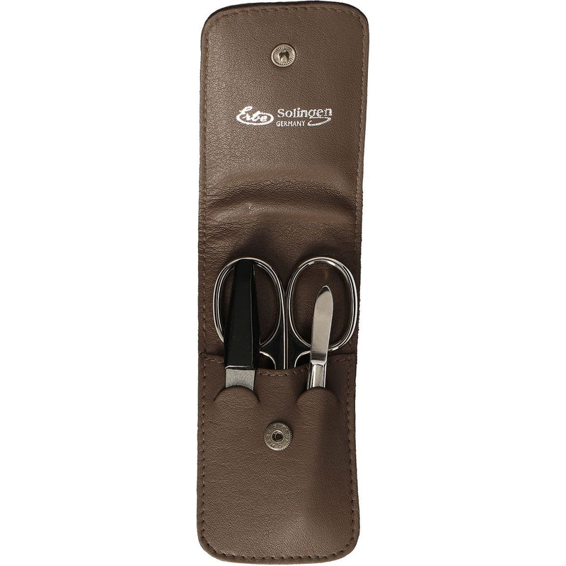 Afbeelding laden in galerijviewer, Erbe solingen 3-delige manicure etui taupe (erbe9208)