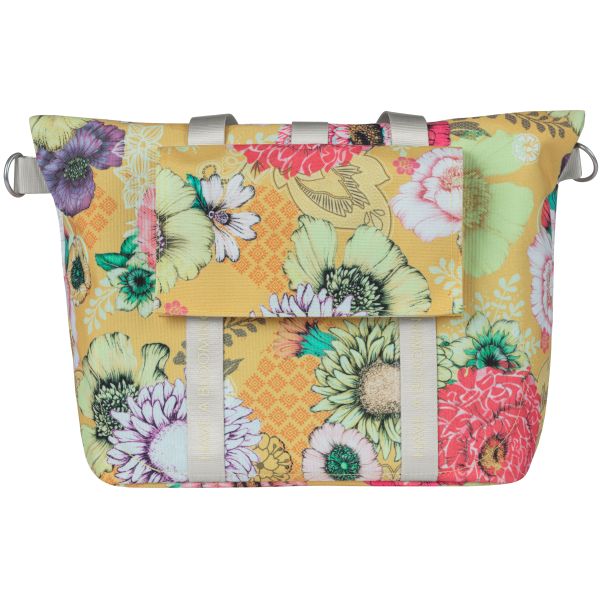Load image into Gallery viewer, Basil Bloom Field fietshandtas - duurzaam, compact, geel