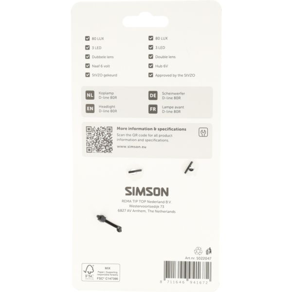 Afbeelding laden in galerijviewer, Simson koplamp aurora d-line 80r