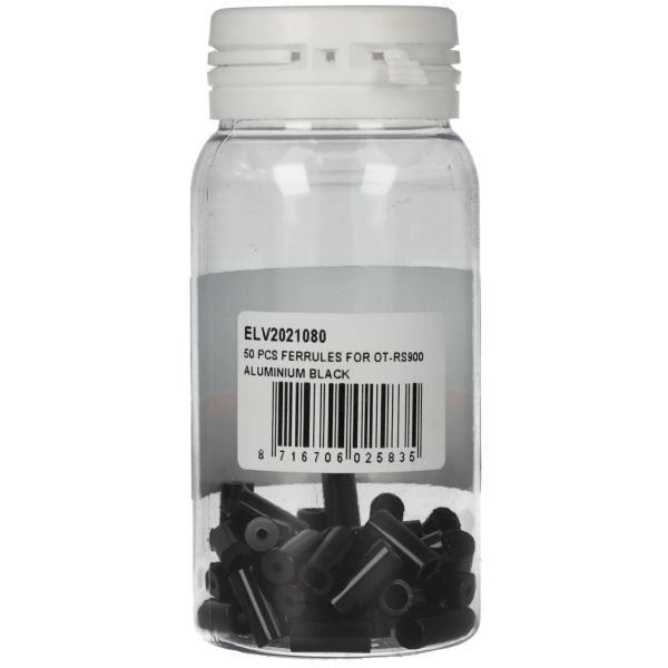 Load image into Gallery viewer, Elvedes kabeleindhoedjes voor ot-rs900 van ø3,65 to ø5.5mm x 12mm - zwart (50 stuks)