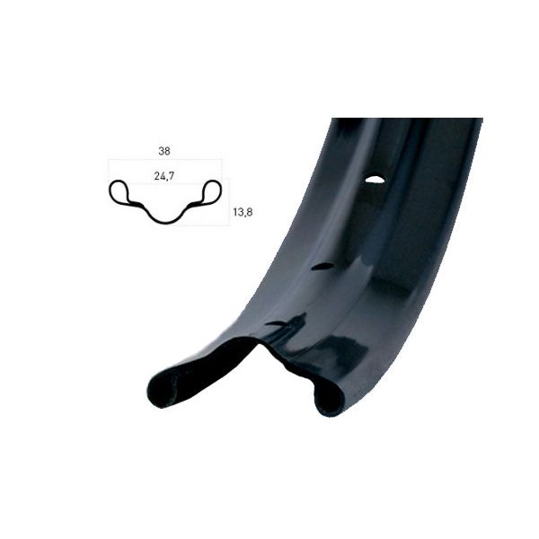 Load image into Gallery viewer, Ryde velg westwood v38 622 x 24c aluminium 36 gaats 14g - zwart