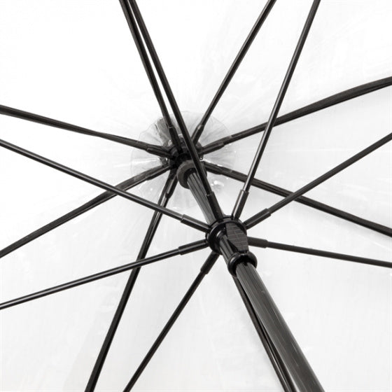 paraplu 120 cm polyester transparant zwart