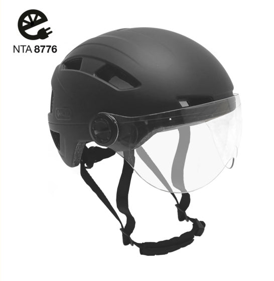 Load image into Gallery viewer, Falkx Helm vizier 55-58 cm matzwart maat M