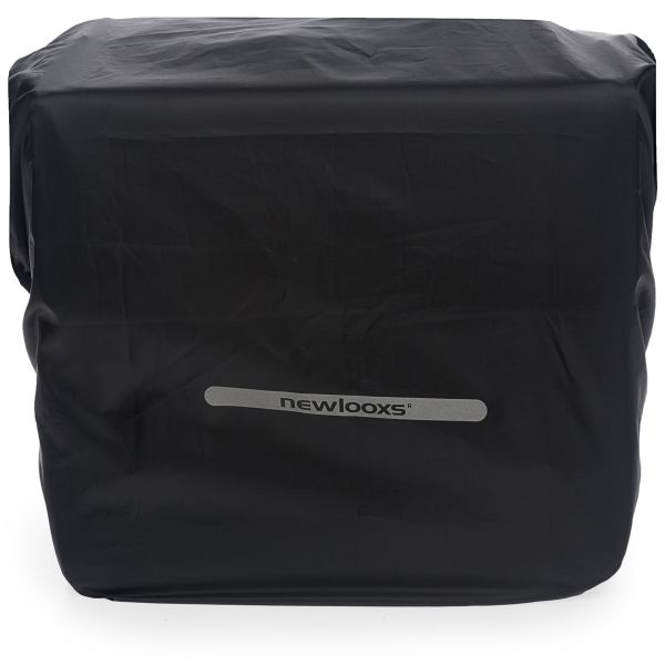 ギャラリービューアに画像をロードする, New Looxs Regenhoes Dubbel - Zwarte Waterdichte Polyester Fietstas - Reflectie - 40x97 cm