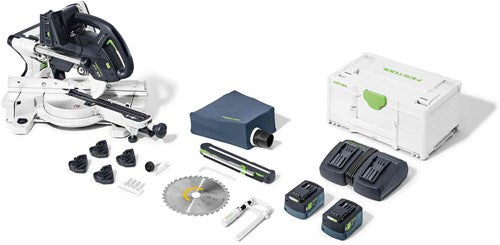 ギャラリービューアに画像をロードする, Festool ksc 60 eb 5.0 i-plus | kapex accu afkortzaag 2x18v 216mm in systainer (2x 5.0ah accu + lader) - 577954