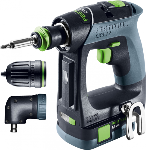 Afbeelding laden in galerijviewer, Festool cxs 12 2,5-set | accu schroefboormachine 12v in systainer (2x 2.5ah accu + tcl 6 snellader) - 576865