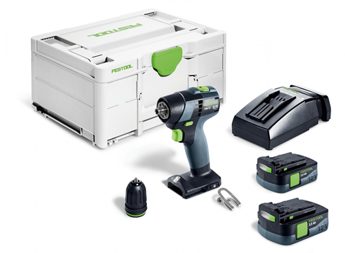 ギャラリービューアに画像をロードする, Festool txs 12 2,5-plus | accu-schroefboormachine 12v in koffer (2x 2.5ah accu + lader) - 576873