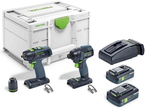Load image into Gallery viewer, Festool tid 18 hpc 4,0-set t18 combiset | tid 18 accu slagschroevendraaier + t18+3 accuboormachine | 18v | 4,0ah li-ion - 577244