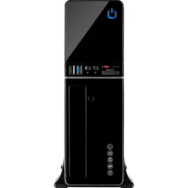Afbeelding laden in galerijviewer, Inter-tech it-607 mini tower behuizing (zwart | 2x usb-a)