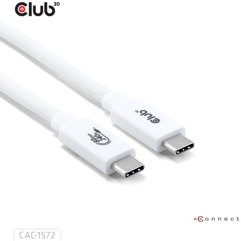 ギャラリービューアに画像をロードする, Club 3d gecertificeerde usb-c kabel (wit, 1,2 meter, 240 w)