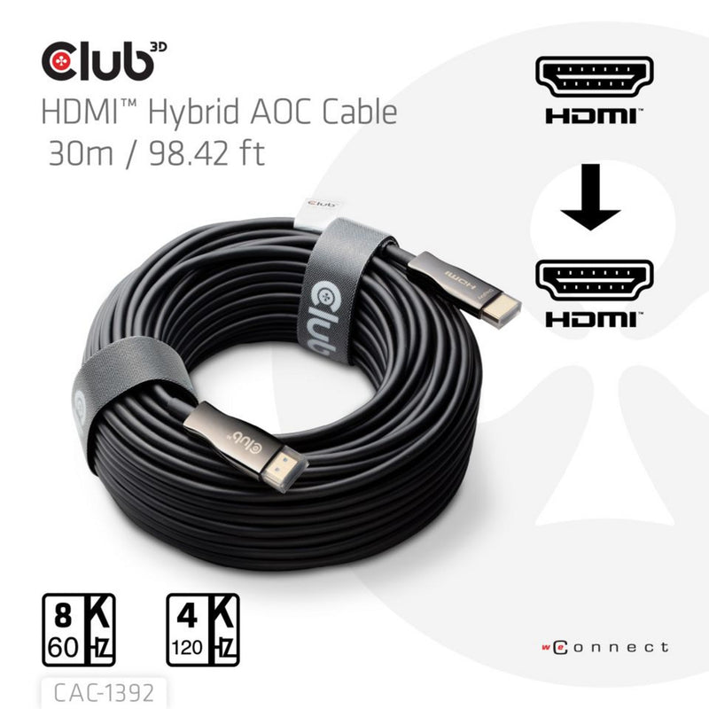 ギャラリービューアに画像をロードする, Club 3d hdmi hybride aoc kabel (zwart, 30 meter)