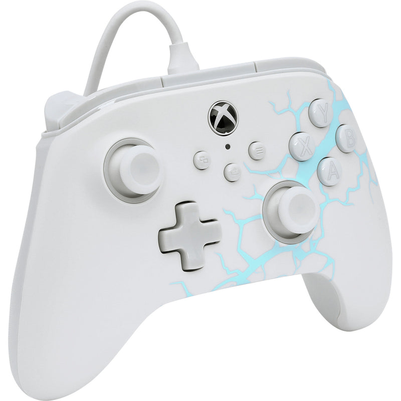 Afbeelding laden in galerijviewer, Powera advantage controller met kabel voor de xbox series x|s - poolijs (wit blauw, xbox series x|s, xbox one, pc)