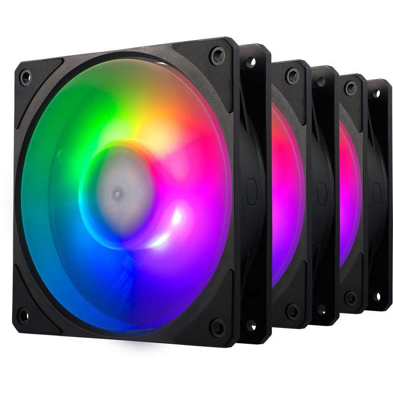 Load image into Gallery viewer, Cooler master mobius 120p argb 120x120x25 case fans (zwart, 3 stuks, 120 x 120 x 25 mm, pwm)