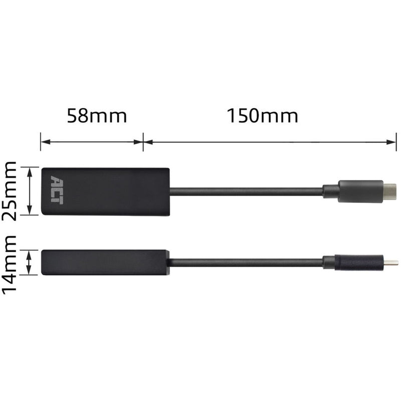 Load image into Gallery viewer, Act connectivity usb-c gigabit netwerkadapter (zwart)