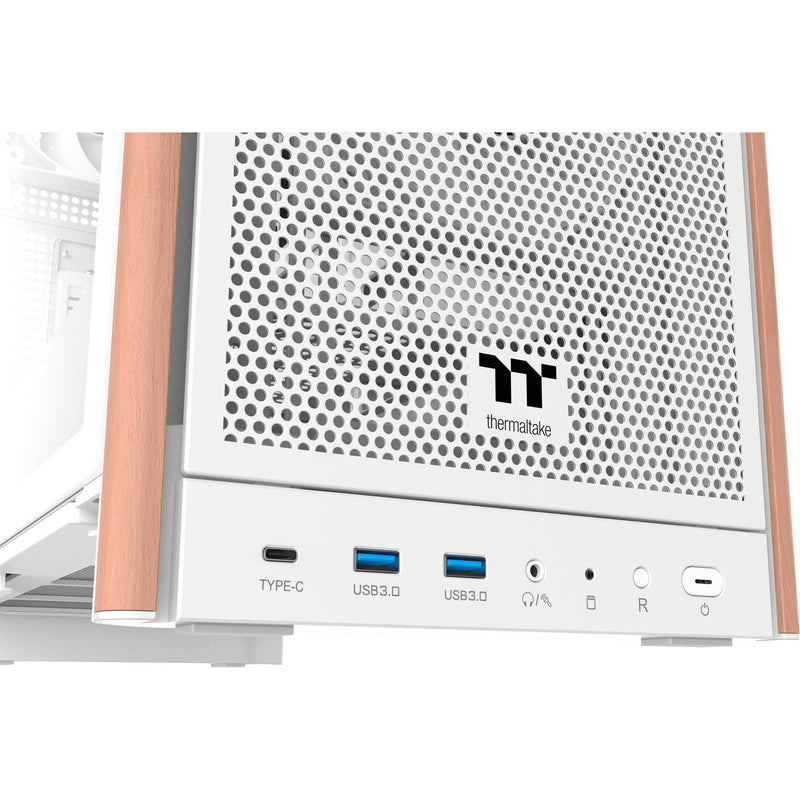 Load image into Gallery viewer, Thermaltake s370 ws snow midi tower behuizing (wit | 2x usb-a | 1x usb-c | tempered glass)