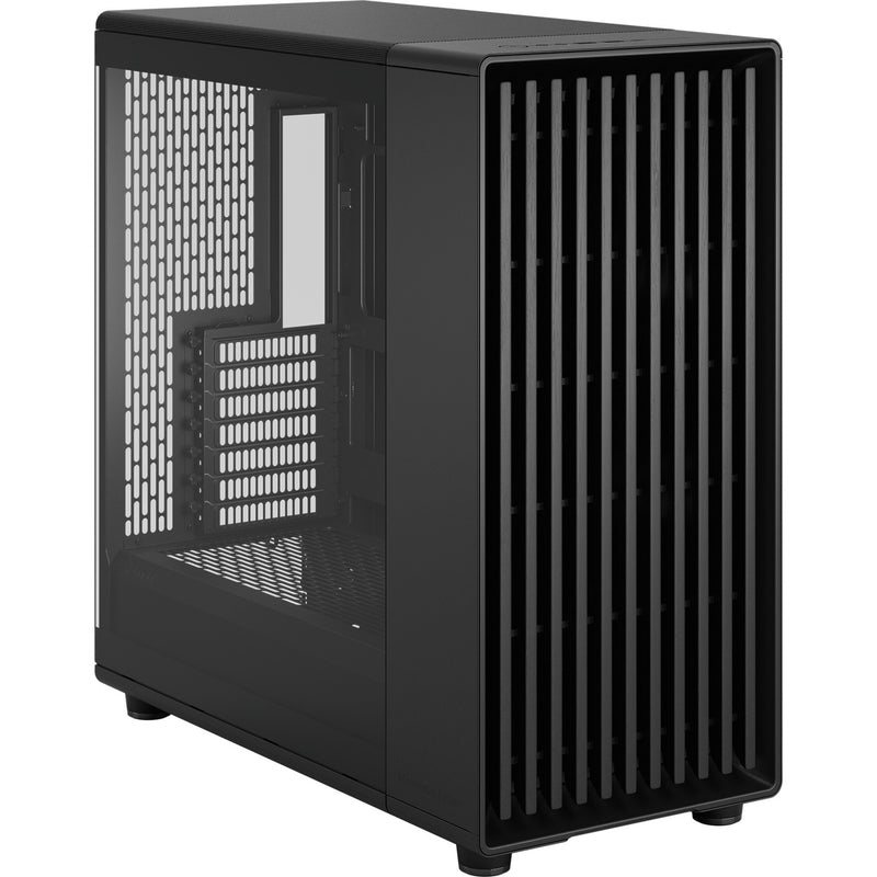 Cargue la imagen en el visor de la galería, Fractal design north xl momentum edition midi tower behuizing (zwart houtkleur | 2x usb-a | 1x usb-c | tempered glass)