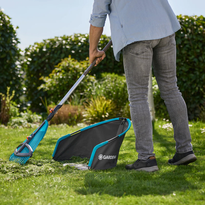 Load image into Gallery viewer, Gardena grasopvangbak 49 liter opvangzak (grijs turquoise, 11770-20)