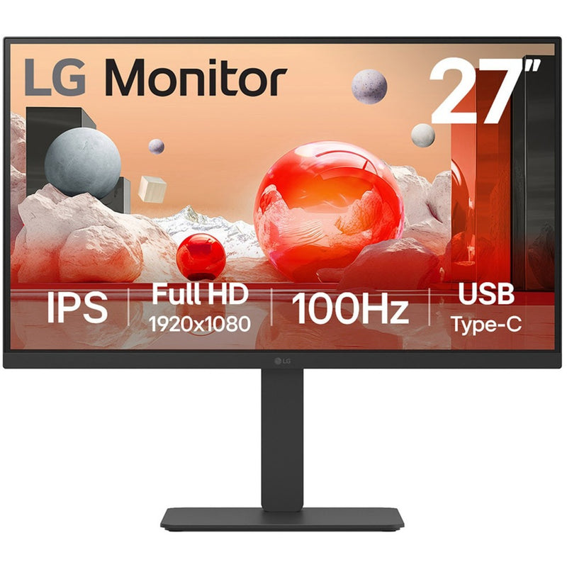 Load image into Gallery viewer, Lg 27ba750 27 monitor (zwart, hdmi, displayport, audio, lan, usb-c)