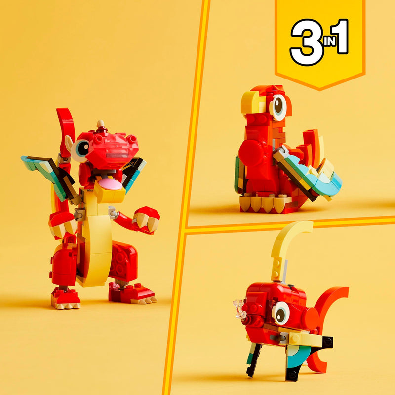 Load image into Gallery viewer, Lego creator 3-in-1 - rode draak constructiespeelgoed (31145)