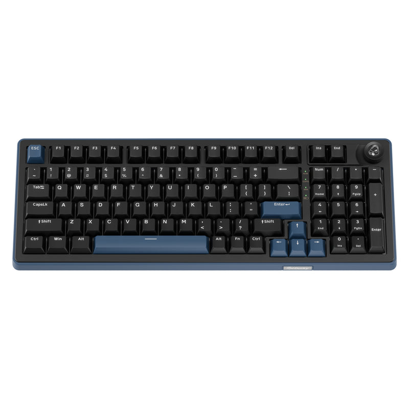 Load image into Gallery viewer, Ducky ok-m-98 rgb mechanisch toetsenbord (zwart, us lay-out (qwerty), ktt linear, 96%, rgb, hot-swap, pbt, 2.4 ghz | bluetooth | usb-c)