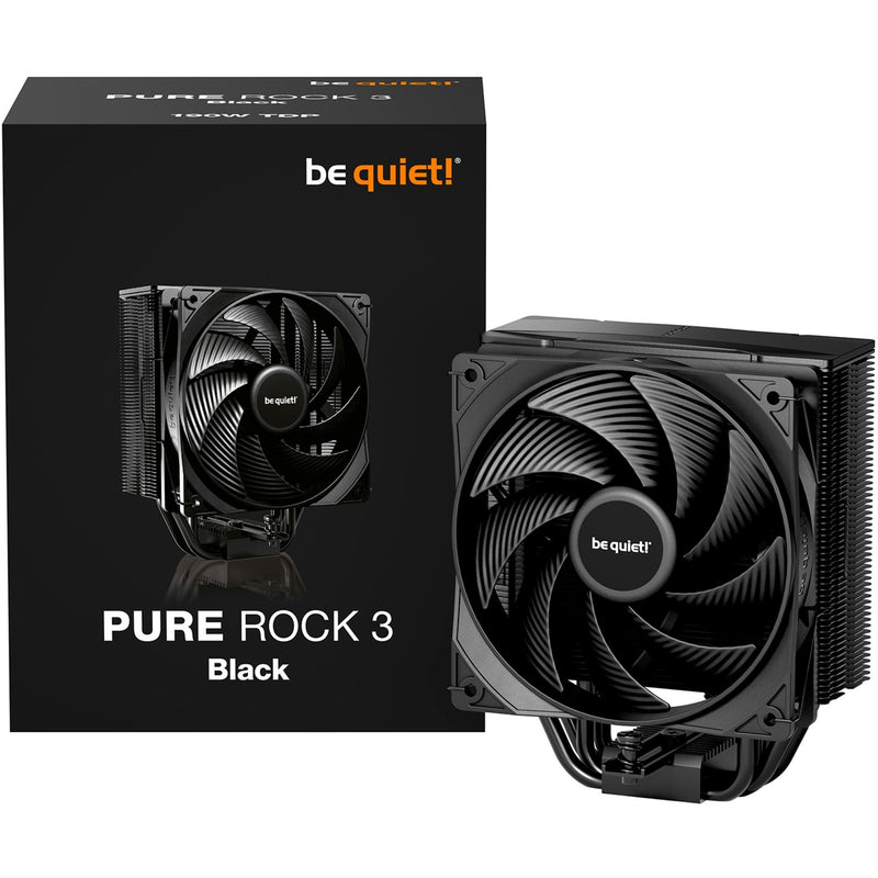 Load image into Gallery viewer, Be quiet! pure rock 3 black cpu-koeler (zwart, 4-pins pwm fan-connector)