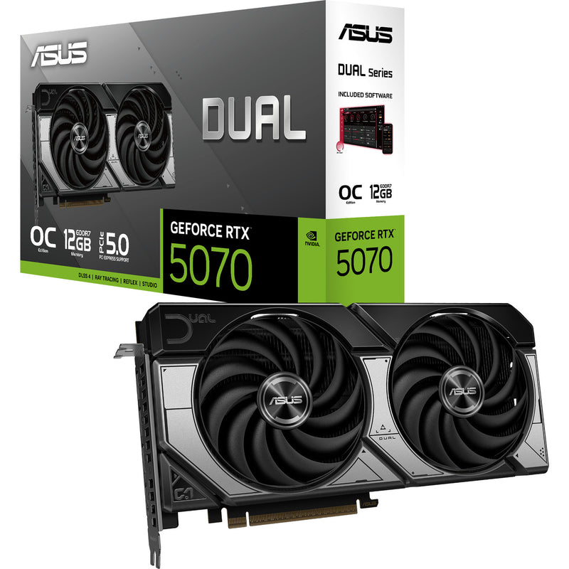Load image into Gallery viewer, Asus dual geforce rtx 5070 oc grafische kaart (dlss 4, 3x displayport, 1x hdmi 2.1)