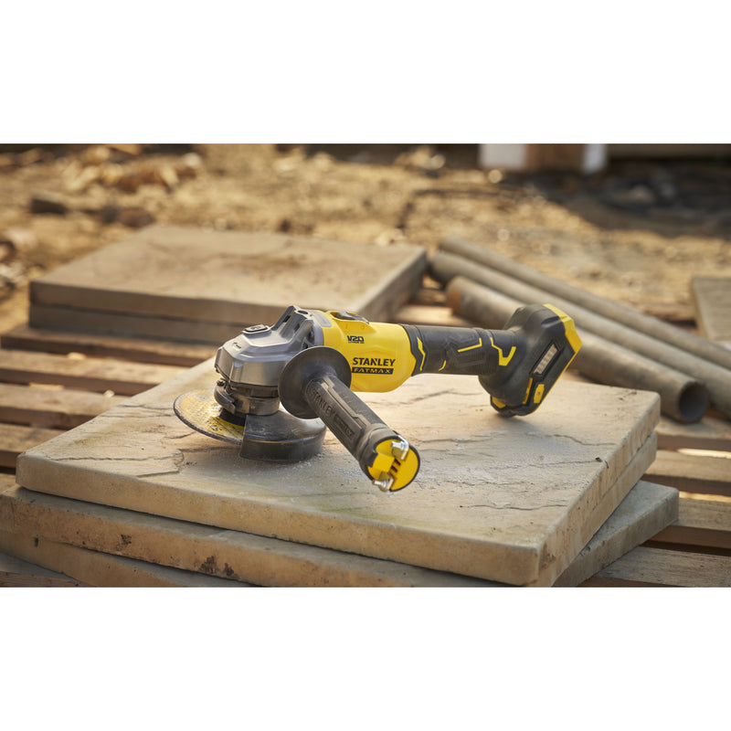 Load image into Gallery viewer, Stanley fatmax v20 18v haakse slijper 125mm (zwart geel, accu en oplader niet inbegrepen)