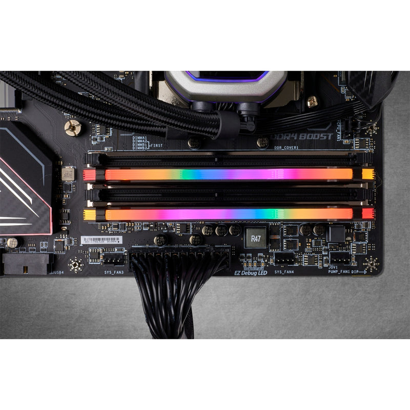 Afbeelding laden in galerijviewer, Corsair vengeance rgb pro 32 gb ddr4-3200 (2x 16 gb) werkgeheugen (zwart, cmw32gx4m2e3200c16, xmp 2.0)