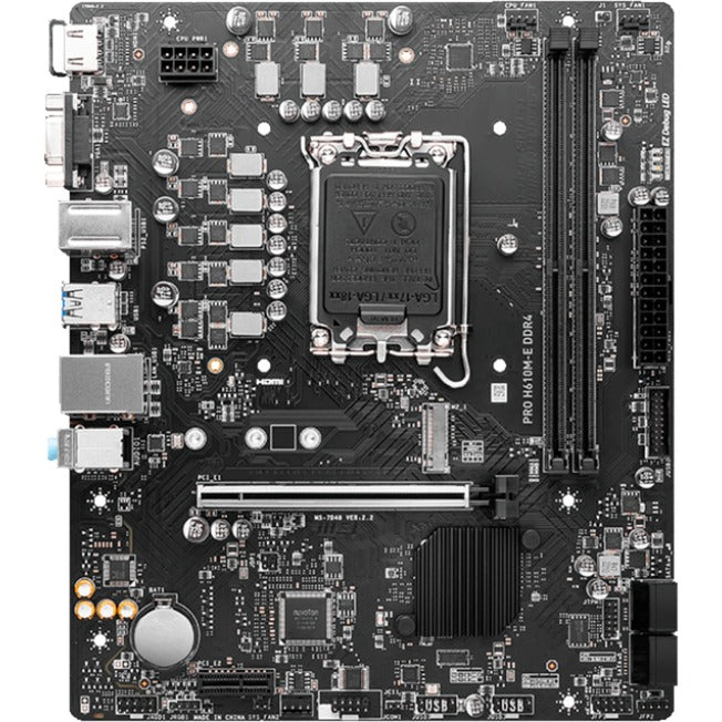 Load image into Gallery viewer, Msi pro h610m-e ddr4 socket 1700 moederbord (zwart, gb-lan, sound, µatx)
