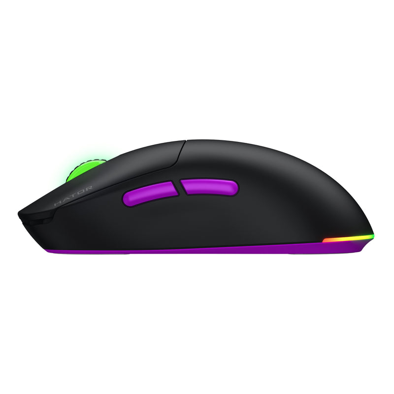 Chargez l'image dans la visionneuse de la galerie, Hator quasar 3 ultra 8k wireless gaming muis (zwart, 400 - 30.000 dpi, rgb, 2.4ghz bluetooth 5.1 usb)