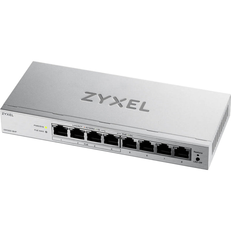 Afbeelding laden in galerijviewer, Zyxel 8-port gbe poe web managed switch (grijs)