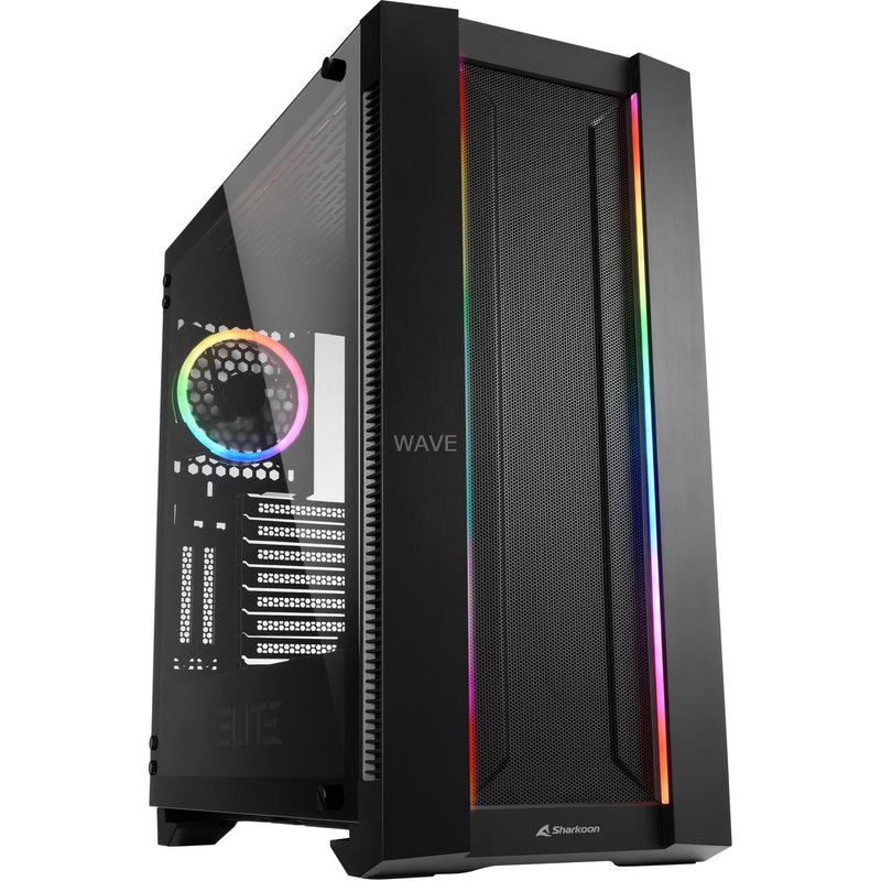 Load image into Gallery viewer, Sharkoon elite shark ca200m big tower behuizing (zwart | 4x usb-a | window)