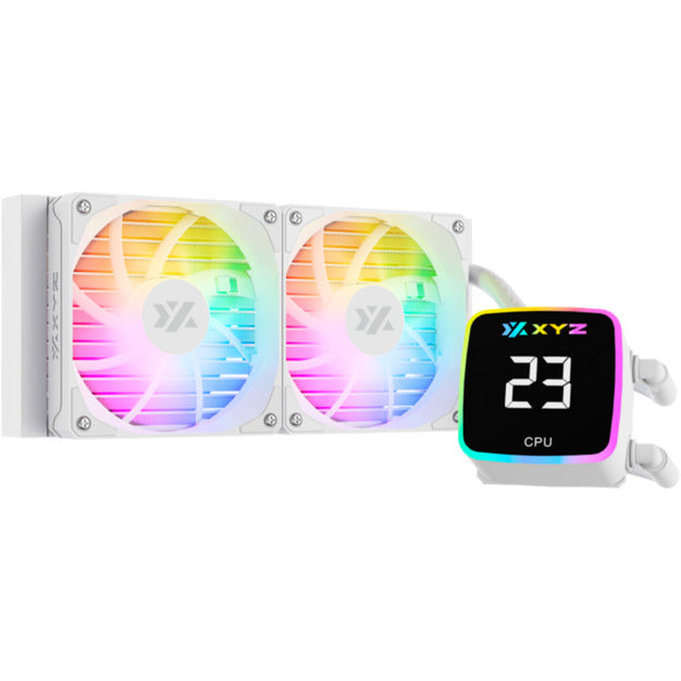 Afbeelding laden in galerijviewer, Xyz pc gear aquapulse aio 240 waterkoeling (wit, argb, pwm)